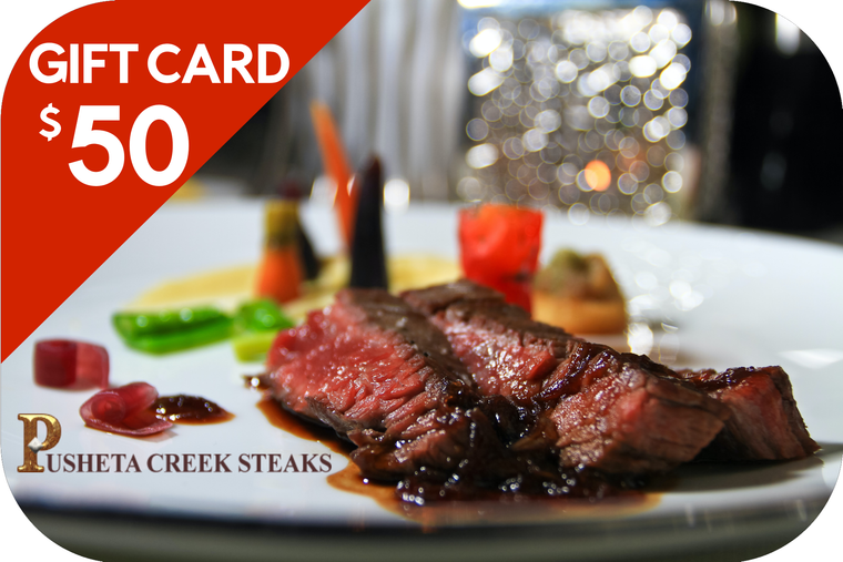 Pusheta Creek Steaks $50 Gift Card